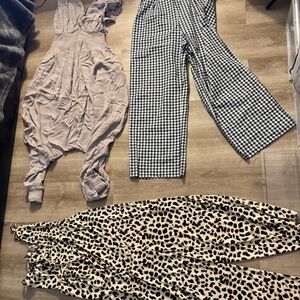 Brown and Black Jumpsuits with Bold Patterns